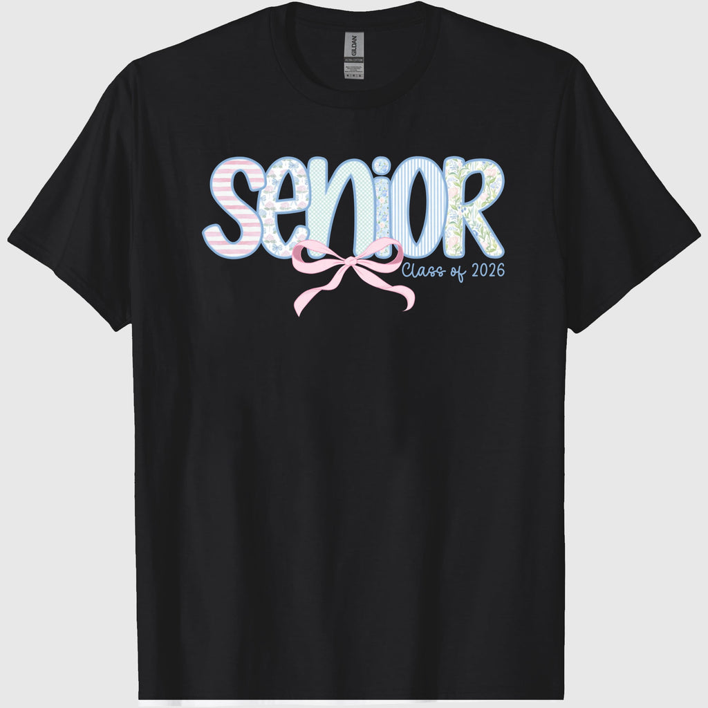 2026 Senior Shirt Floral Senior 2026 Gift Class of 2026 Senior Shirt Preppy Bow 2026 Senior Coquette Shirt Back to School Tee