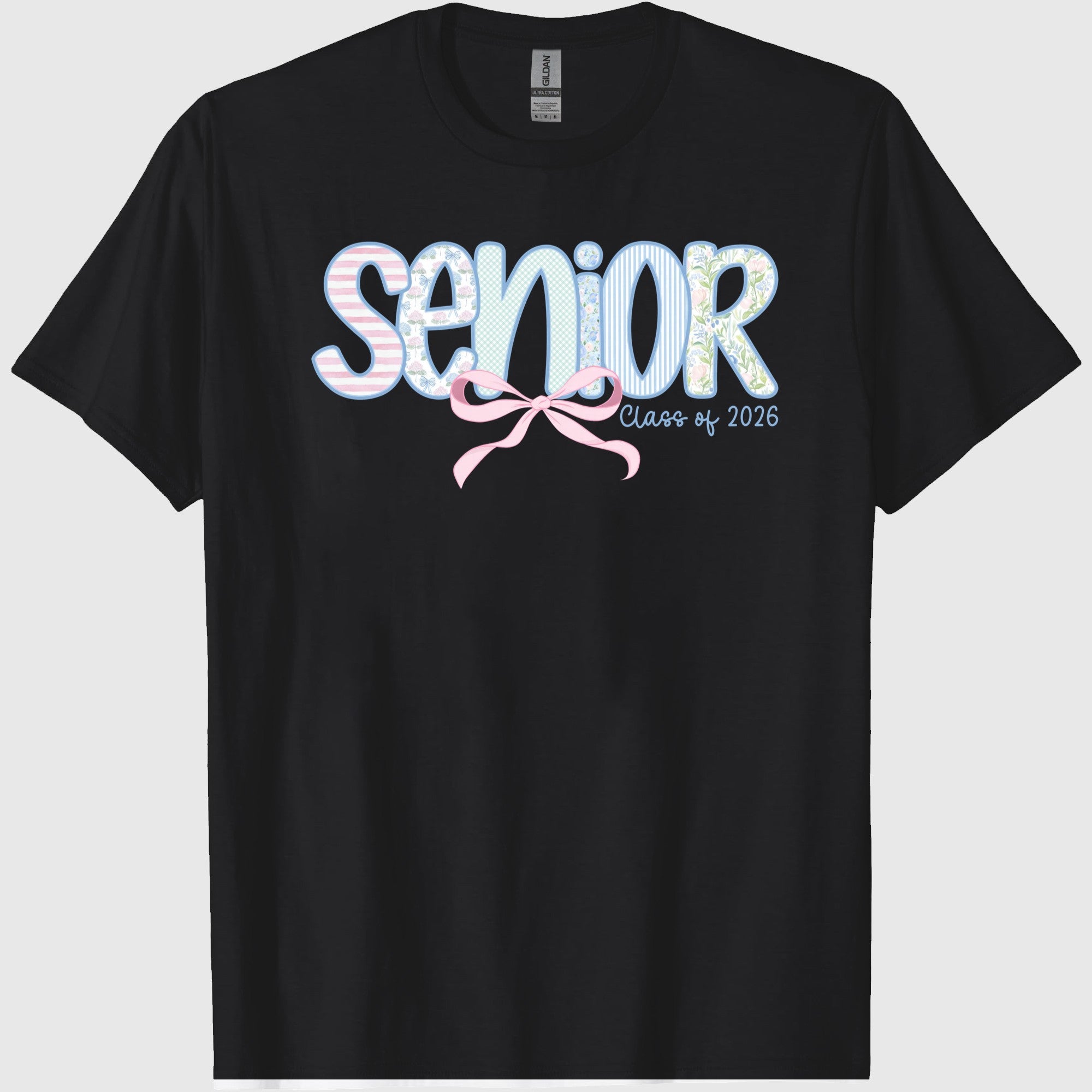 2026 Senior Shirt Floral Senior 2026 Gift Class of 2026 Senior Shirt Preppy Bow 2026 Senior Coquette Shirt Back to School Tee
