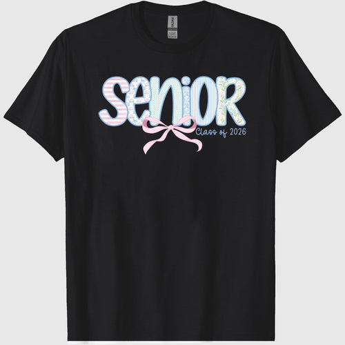 2026 Senior Shirt Floral Senior 2026 Gift Class of 2026 Senior Shirt Preppy Bow 2026 Senior Coquette Shirt Back to School Tee