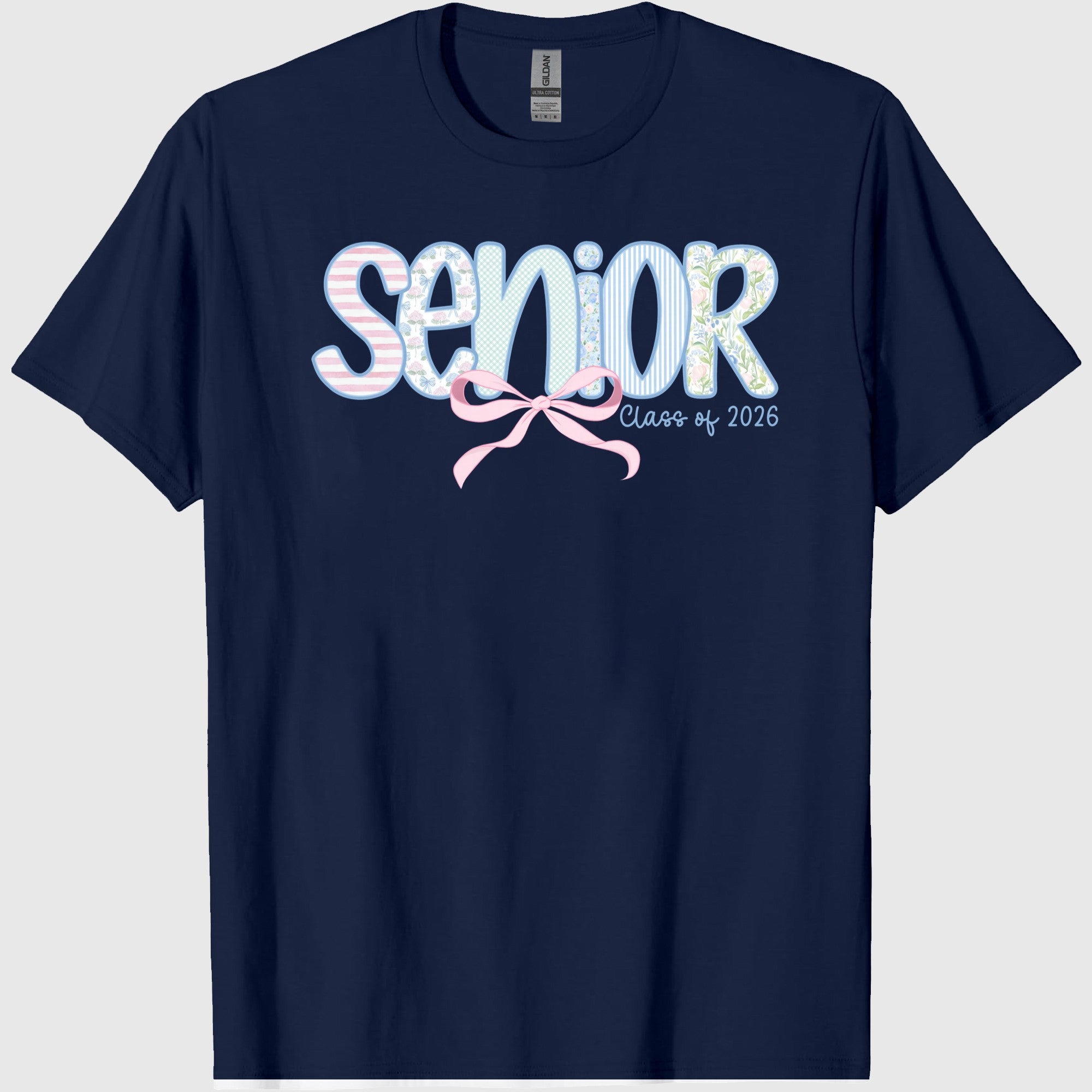 2026 Senior Shirt Floral Senior 2026 Gift Class of 2026 Senior Shirt Preppy Bow 2026 Senior Coquette Shirt Back to School Tee