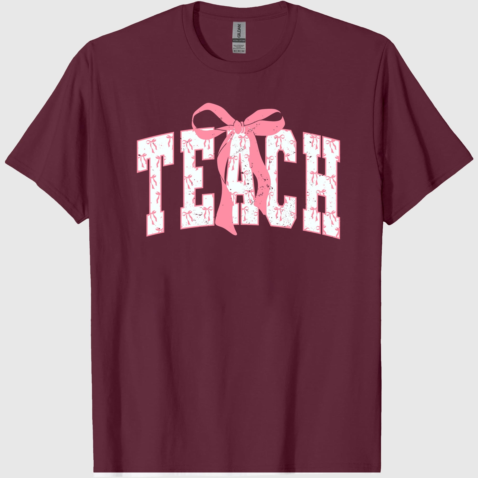 Coquette Bow teach Comfort Color T shirt ColorsÂ®, Teacher Shirts, Teacher Appreciation Gift, Aesthetic teacher Sweatshirt, Back to School Shirt, Pink Bows