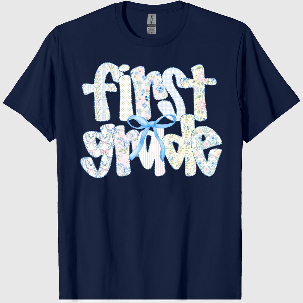 First Grade Teacher Shirt, Back to School 1st Grade Tee, Teacher Appreciation Gift, Cute Elementary School, Coquette Bow