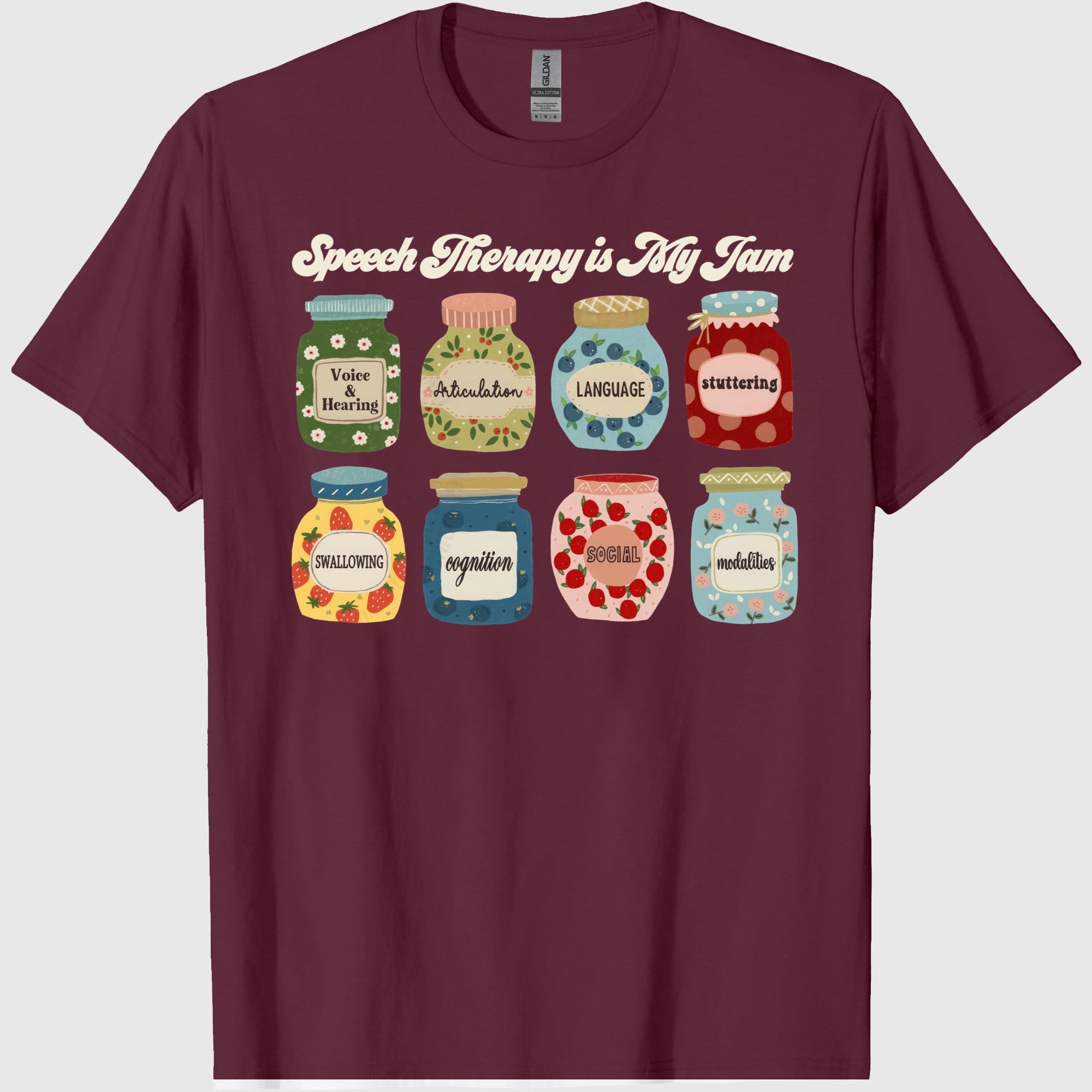 Speech Language Pathologist Shirt SLP Tee Funny Women_s Graphic T-Shirt Vintage Letter Print Casual Unisex Back to School Tee