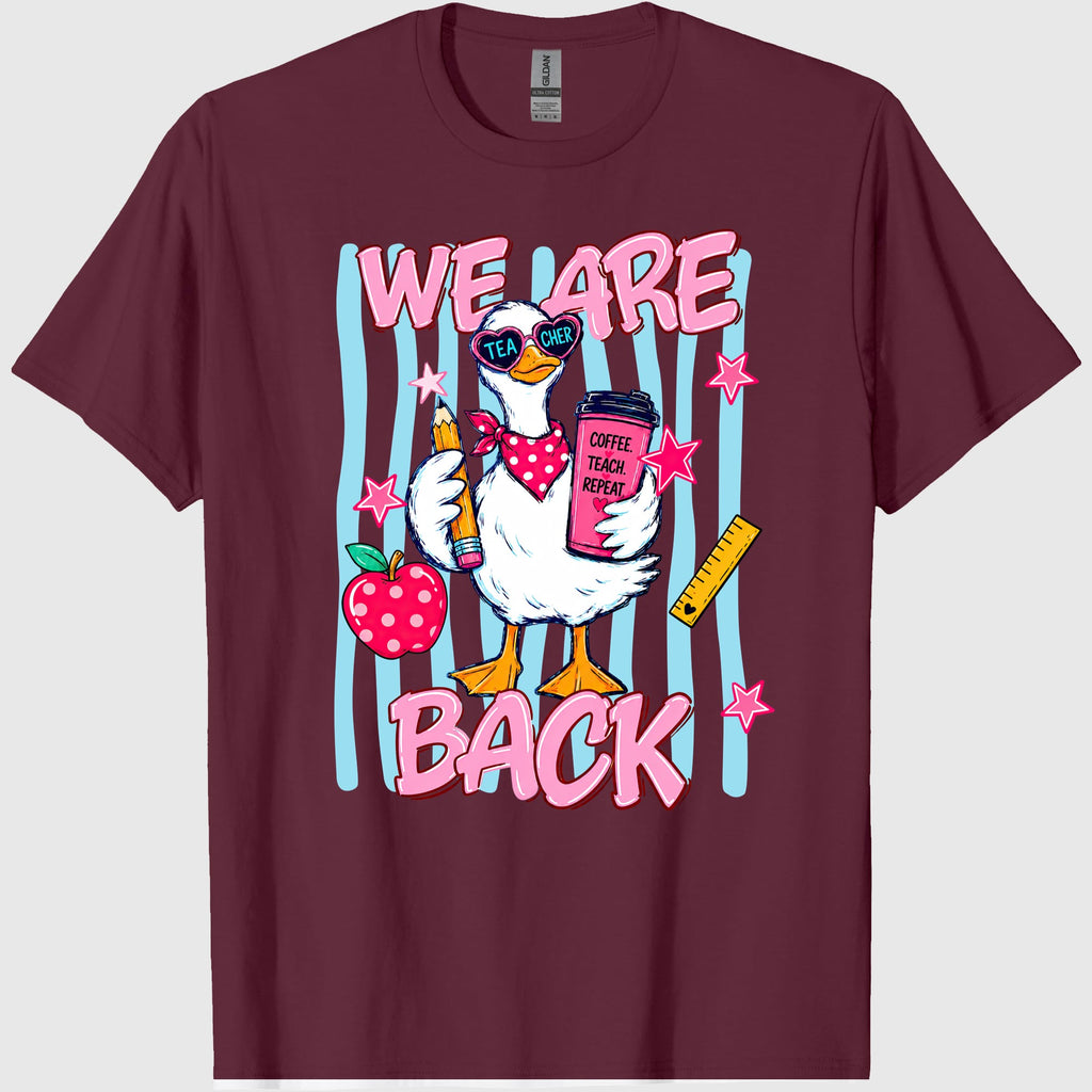 We Are Back Teacher Shirt, Preppy Back To School Shirt, Teacher Graffiti Art Tee, First Day Of School Shirt, Teacher Goose Shirt